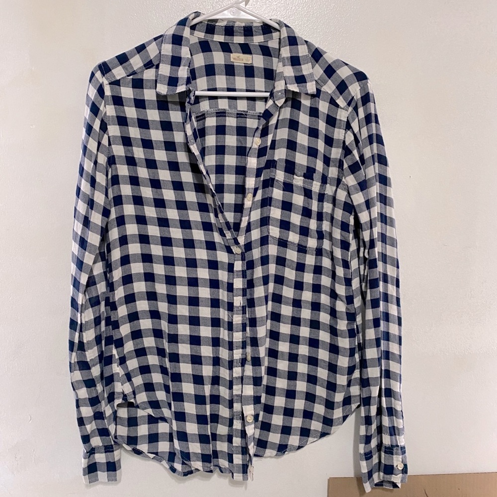 Hollister Button Down Plaid Shirt